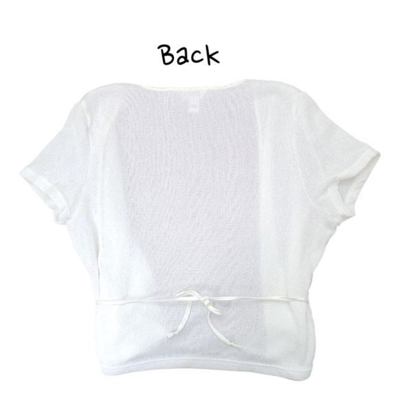 Bali Collection Canada Wrap Top Satin Trim Size Large - Picture 5 of 9